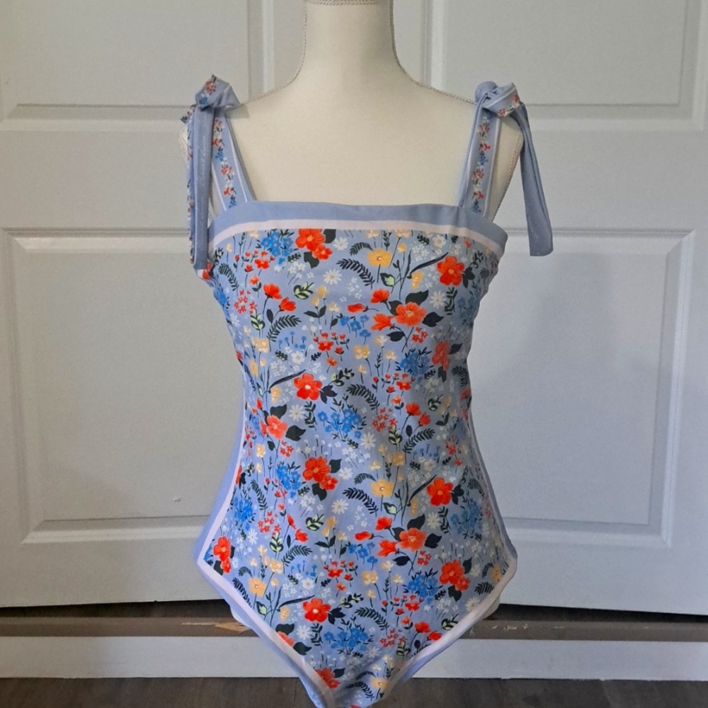 Reversible Floral and Toile Women's Swimsuit